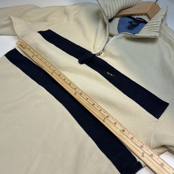 GANT 1/4 Zip Neck Pullover Q-Zip Sweater Size Extra Large - Picture 5 of 7